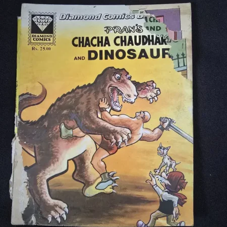 PRAN'S CHACHA CHAUDHARY AND DINOSAUR comic cover