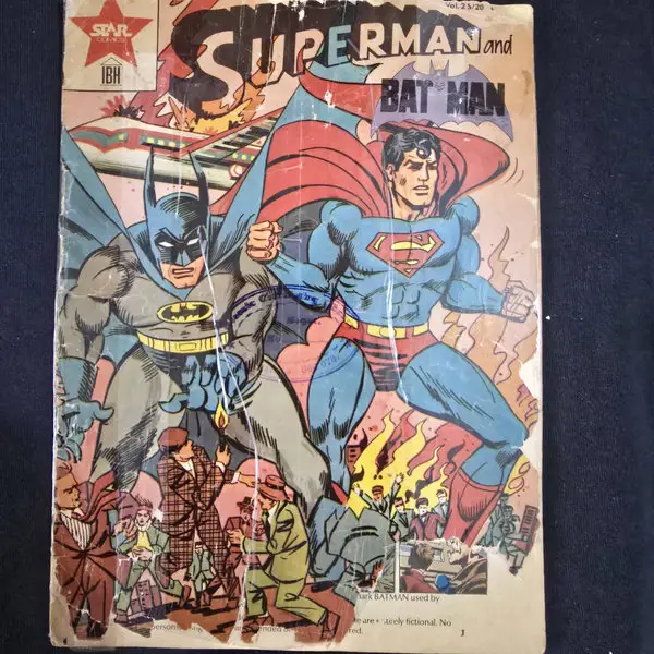 SUPERMAN and BAT MAN comic cover