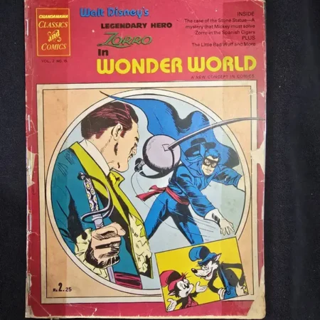 Walt Disney's LEGENDARY HERO ZORRO IN WONDER WORLD comic cover